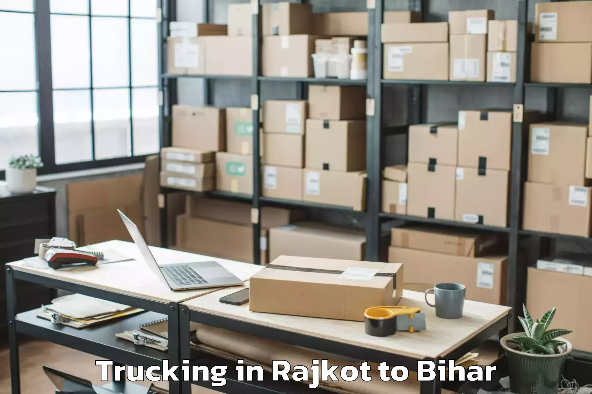 Top Rajkot to Narpatganj Trucking Available